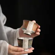 Large Ceramic Silver Gilt Tea Kung Fu Tea Set Master Cup Gift