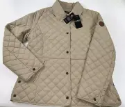 RALPH LAUREN Size L Women's Jacket Birch RLL Logo Quilted Snap Front NEW $160