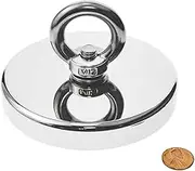 BIGTEDDY - Super Strong Neodymium Fishing Magnets, 880 lbs(400 KG) Pulling Force Rare Earth Magnet with Countersunk Hole Eyebolt Diameter 4.72 inch(120 mm) for Retrieving in River and Magnetic Fishing