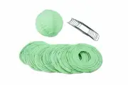 4" Cool Mint Green Round Paper Lantern, Even Ribbing Decoration (10 Pack)