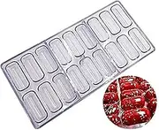 Chocolate Moulds Sweet Candy DIY Mold 21 Diamond Shaped Clear Plastic Polycarbonate PC Handmade Chocolate Making Mold Pastry Dessert Baking Pan Cake Decoration Tool (Oval Cylinder)