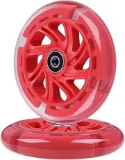 AOWISH 120mm Light Up Scooter Wheels Pair 120 mm LED Flash 3-Wheel Scooter Front Wheel with Bearings for Kids Toddler Micro Kickboard Maxi Foldable Deluxe Kick Scooters