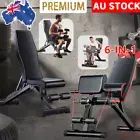 Adjustable Weight Fitness Bench Sit-Up Back Support Flat Gym Exercise Workout AU