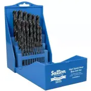 Sutton Tools Blue Bullet 1.0 - 13mm Jobber Drill Bit Set 25 Piece D102SM3BLK