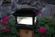 2 PACK BLACK ALUMINUM SOLAR POST CAP LED DECK FENCE LIGHTS 4X4 WOOD POST