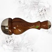Kansa Wand Face, Body & Foot Massager Foot Massager with Wooden Handle for Detoxification and Deep Relaxation (KANSA Wand Small Natural) Size: 4.5 cm DS