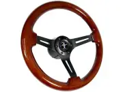 1984-04 Ford Mustang Fox Body SN95 6 Bolt Sport Mahogany Wood Steering Wheel Kit (for: Ford)