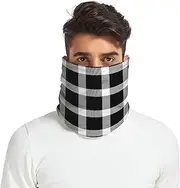 [Caihoyu] Winter Neck Warmer for Women Men Thick Thermal Fleece Lined Gaiter Mask Cold Weather Plaid Scottish, Multicolor