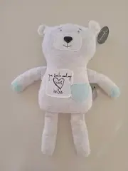 DEMDACO Plush Teddy Bear Poetic Threads Boy You Smile & My Heart Melts Blue Toy