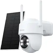 [GALAYOU] Solar Security Camera WiFi Wireless Outdoor, 360° PTZ Battery Powered Camera for Home with Color Night Vision, PIR Alert, 2-Way Audio, Compatible with Alexa/Google Home, R1