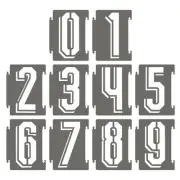 6 Inch Large Plastic Number Stencils, 20 Pcs, Wood, Store