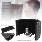 Microphone Isolation Shield Foldable Adjustable Studio Recording Live Mic Filter