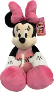 Disney Minnie Mouse Plush Stuffed Animal 2024 Valentines Day Heart Edition 19"