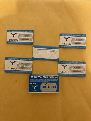 5 Double Edge Razor Blades, Cloud Super Stainless