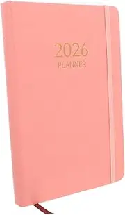 SHINEOFI Planner Notebook: A5 Notebook With Elastic Band - 2026 Journal Planner Academic Planning Book For Home Office School Daily Weekly Monthly Scheduling