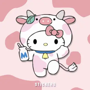 🎀台灣出貨🎀 電動車凱蒂貓貼紙Hello Kitty貓摩托車貼紙頭盔車貼防水個性貼膜 車貼 汽車貼紙 劃痕遮擋貼