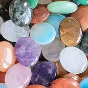 LAIDANLA Healing Crystals Palm Stone Set Oval Power Crystal Polished Natural Stones Pocket Gemstone for Meditation and Anxiety Stress Relief
