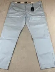Ben Sherman mens light blue straight fit stretch pants size 40x32