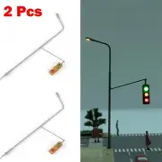 HO Scale Model Signal Lamp with LED Lights Realistic Street Model Signals