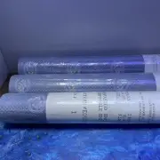 Lot Of 3 Vintage Millbrook Wallpaper Blue Mural Roses White Dots