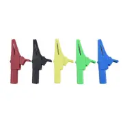 Premium Set of 5 Copper Crocodile Clips for Efficient For Multimeter Testing