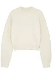 Jacquemus Le Maille Logo Alpaca-blend Jumper - Beige - S (UK8-10 / S) S (UK8-10 / S)