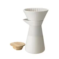在飛比找PChome24h購物優惠-丹麥 Stelton Theo石陶滴漏式咖啡壺(附竹蓋)-白