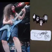Dean from Hell guitar stickers Dimebag Darrell kiss plus vinyl autograph