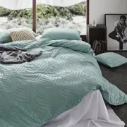 CleverPolly Microfibre Tufted Quilt Cover Set - Sage