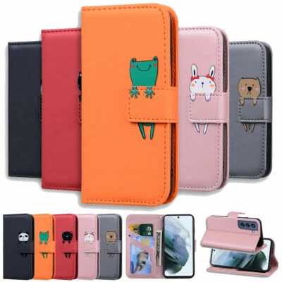 For Samsung S21 S20 S10 5G S9 A12 A02S A122 A82 Lovely Leather Wallet Case Cover