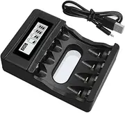 IsMwav Charging Stand 1.5V Rechargeable Polymer Lithium-Ion Battery 1.5V AA/AAA Battery with USB Charger
