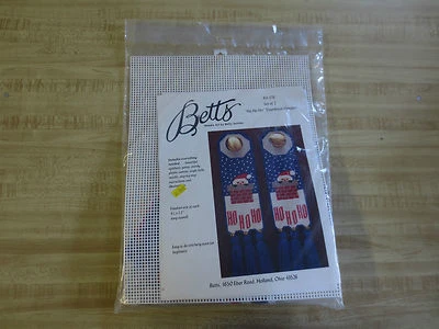 Betts HO HO HO DOORKNOB HANGERS Needlepoint SEALED Kit #572 - Set of 2