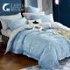 LEEDAR 麗的 星空 頂級使用吸溼排汗專利萊賽爾纖維雙人床包枕套組床包高度35公分