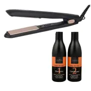 Cabello Silk Smooth Styler (Black) + Shampoo & Conditioner 'Keep Me Hot' - Combo