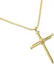 [TOGEVAL] Cross Necklace Jewelry Necklaces Pendant Bracelet Necklace for Men Silver Chain Necklace for Boys Fashion Man's Necklace Neck Chain Clavicle Chain Male Choker Alloy Black