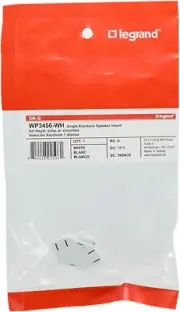 Legrand WP3456-WH On Q White Speaker Terminal Keystone Jack Insert NEW