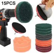 16X 4" Polishing Pads Sponge Buffing Pad Cleaning Kit For Car Polisher Drill-~