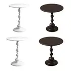 Round side table Small end table Small accent pedestal table for