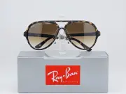 Ray-Ban Cats 5000 RB4125 59mm Aviator Sunglasses - Matte Havana/ Brown Gradient