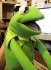 KERMIT Titeres Marioneta JUGUETE HAND CRAFTED PUPPET TOY MUPPETS SESAME ELMO ART