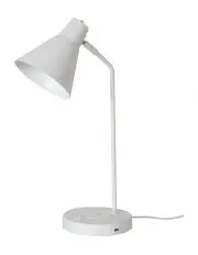 [Oriel Lighting] Targa Desk Lamp with USB and Wireless Charging White