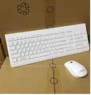 Wireless Keyboard Mouse Laptop Ultra Thin KBRFBU71 Lenovo 510 USA WHITE