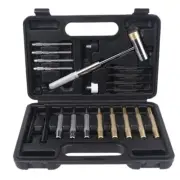 21pcs Professional Punch Tool Set Steel Pin Hammer Brass Leathercraft Repair Kit