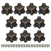 27x27x27mm Metal Box Corner Protectors Edge Guard, Bronze Tone 16pcs