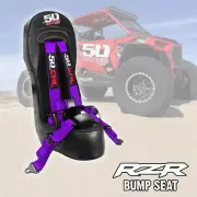 RZR Bump Seat & Purple Harness w/Auto Buckle Polaris RZR XP1000 Turbo S 900/1000
