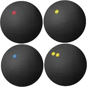 Toyvian 4 Pcs High Bounce Squash Balls Versatile Balls for Indoor and Outdoor Racket Sports Training Great for Strength and Flexibility Workouts