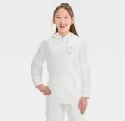 Girls' Oversized Fleece Graphic Pullover Sweatshirt - art class™ White XL (14)