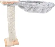 COSMEVIVI 1 Set Cat Tree Hammock Bed Spoon Shape Soft Lint Hanging Basket for Indoor Cats Durable Multi Purpose Design with Scratching Post Kitten Bed