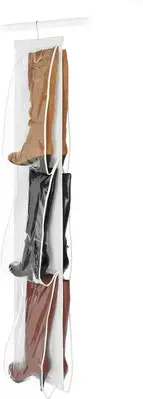 Whitmor Hanging Boot File - Storage for Men's and Crystal Clear