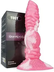 Sexy Foxy Knotty dildo plug, 7'' insertable silicone sex toy adult novelty for hotspots masturbation